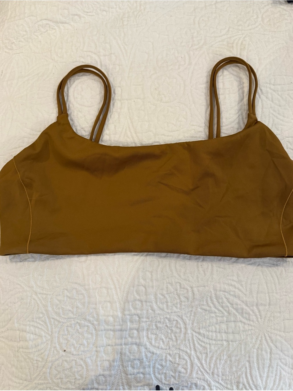 Left on Friday Pool Days D+ Top in Tan Lines (Brown)